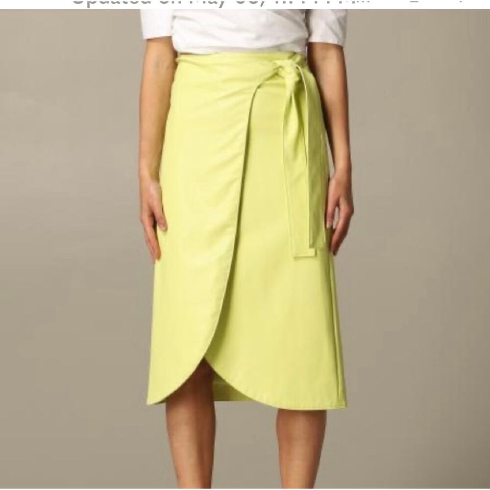 New A/X Armani‎ Exchange Faux Leather Wrap Skirt